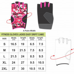 Fitness handschoenen dames Easy Drifit Camo Roze Fitness handschoenen dames Easy Drifit Camo Roze