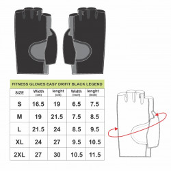 Fitness handschoenen Easy Drifit Zwart Legend Fitness handschoenen Easy Drifit Zwart Legend