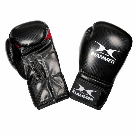 Hammer Boxing Bokshandschoenen X-SHOCK - PU - Zwart/Rood12 OZ