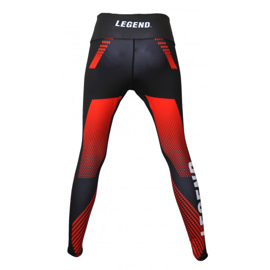 Sportlegging dames Legend Zwart/rood - Maat: XS Sportlegging dames Legend Zwart/rood - Maat: XS