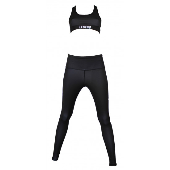 Sportlegging dames Legend Zwart/wit - Maat: L Sportlegging dames Legend Zwart/wit - Maat: L