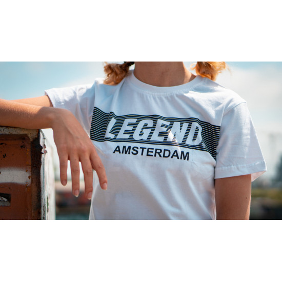 t-shirt wit Legend Amsterdam - Maat: XXXXS t-shirt wit Legend Amsterdam - Maat: XXXXS