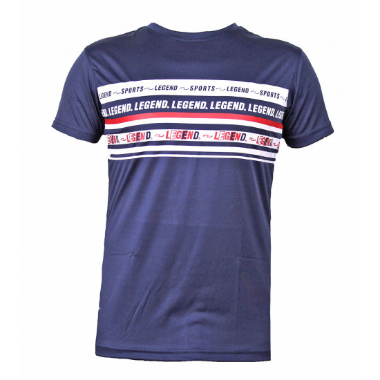 t-shirt navy blauw DriFit Legend inspiration quote - Maat: XS