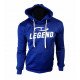 Hoodie dames/heren trendy Legend design Blauw - Maat: XXS