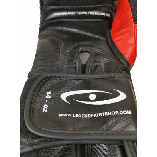 Bokshandschoenen leer Legend Power Special Rood - Maat: 14oz Bokshandschoenen leer Legend Power Special Rood - Maat: 14oz