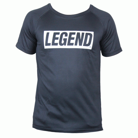 t-shirt zwart mesh Legend inspiration quote - Maat: XXXS