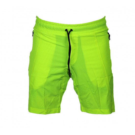 Korte broek/short Legend met rits vakken Neon Groen - Maat: 2XS