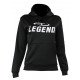 Joggingpak dames/heren met hoodie zwart - Maat: XXXS