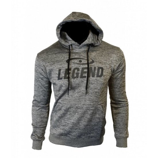 Hoodie dames/heren trendy Legend design Grijs - Maat: S