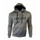 Hoodie dames/heren trendy Legend design Grijs - Maat: S