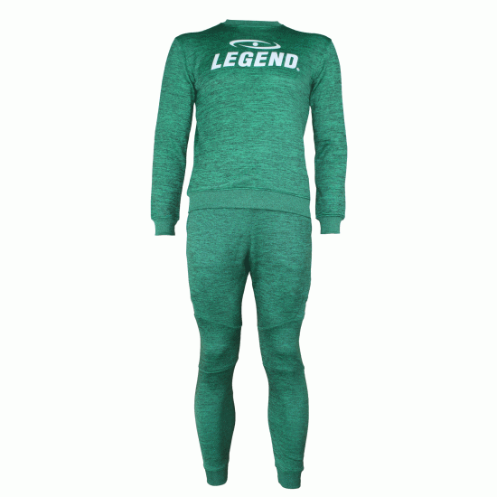 Joggingpak dames/heren met trui/sweater Groen - Maat: XS