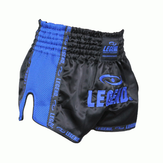 Kickboks broekje blauw mesh Legend Trendy  - Maat: XXL