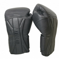 Bokshandschoenen leer Legend Power Special Mat Zwart - Maat: 8oz Bokshandschoenen leer Legend Power Special Mat Zwart - Maat: 8oz