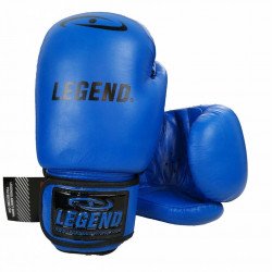 Leren Bokshandschoenen LegendPadding Blauw - Maat: 12oz Leren Bokshandschoenen LegendPadding Blauw - Maat: 12oz