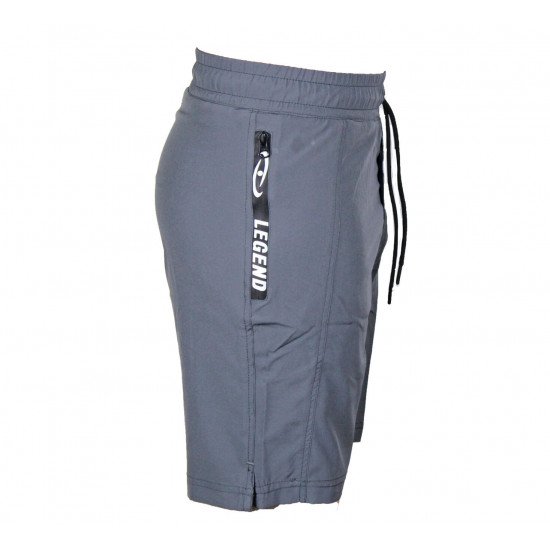 Korte broek/short Legend met rits vakken mat grijs - Maat: L Korte broek/short Legend met rits vakken mat grijs - Maat: L