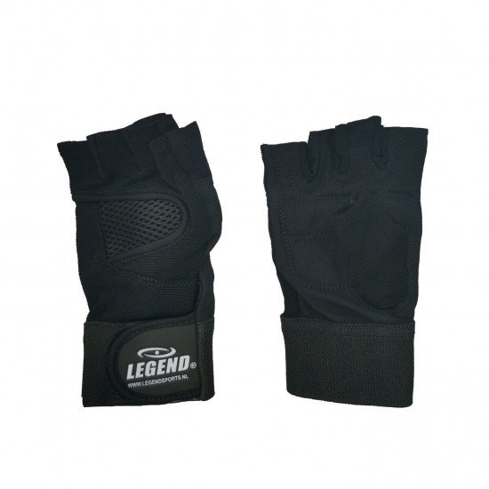 Fitness Handschoenen Legend Mesh zwart - Maat: M Fitness Handschoenen Legend Mesh zwart - Maat: M