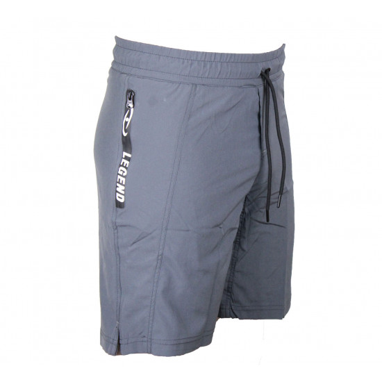 Korte broek/short Legend met rits vakken mat grijs - Maat: L Korte broek/short Legend met rits vakken mat grijs - Maat: L