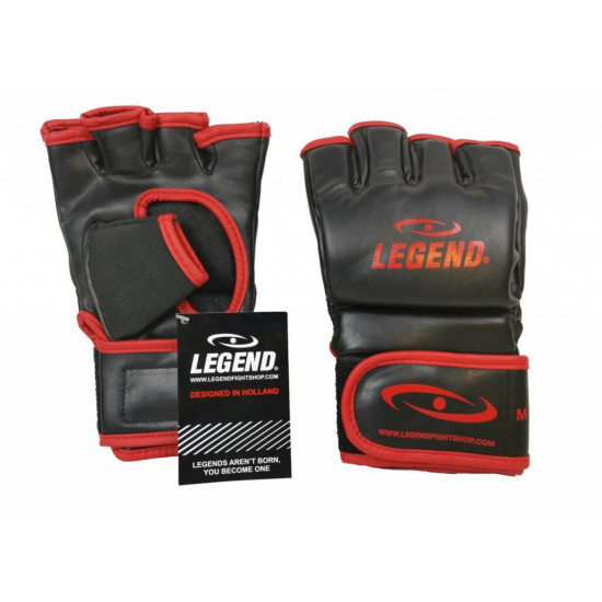 Bokszak MMA handschoenen Legend Flow zwart rood - Maat: L