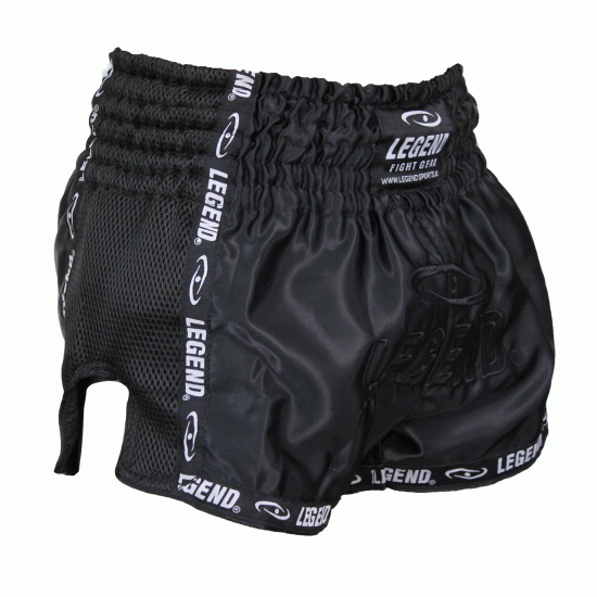 Kickboks broekje Zwart Mesh Legend Trendy  - Maat: XS