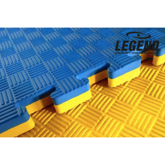 Legend Puzzelmat sport 4CM Blauw/Geel - Default