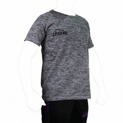 Sportshirt Legend DryFit zwart melange - Maat: XS Sportshirt Legend DryFit zwart melange - Maat: XS