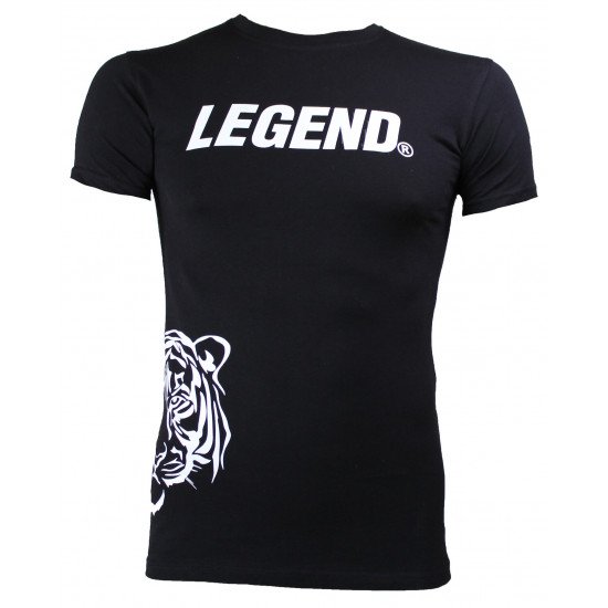 t-shirt zwart Slimfit Legend Panter  - Maat: M