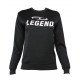 Trui/sweater dames/heren SlimFit Design Legend  Zwart - Maat: XL