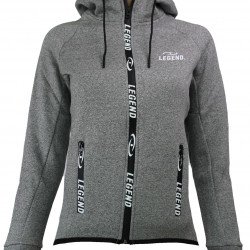 Vest trendy Legend design Fleece grijs - Maat: XS Vest trendy Legend design Fleece grijs - Maat: XS