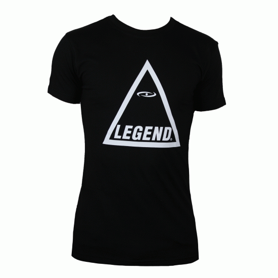 t-shirt zwart Legend triangle - Maat: L